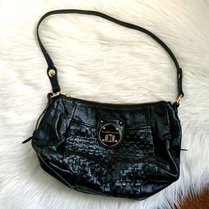 Elliott Lucca Black Leather Shoulder Bag